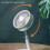 4 Speed USB Floor Fan 3600mAh, Foldable, Quiet, Adjustable Height 6