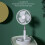 4 Speed USB Floor Fan 3600mAh, Foldable, Quiet, Adjustable Height 8