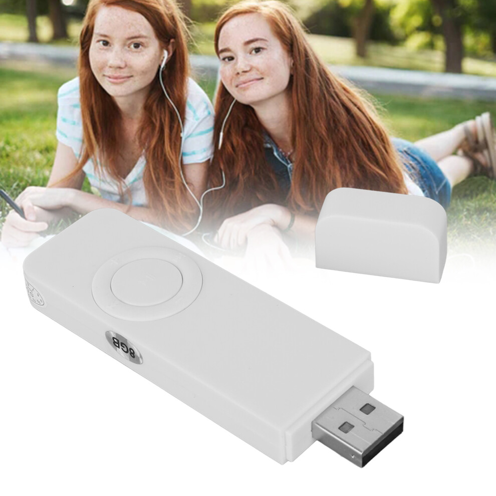 8Gb Memory Mp3 Player 64Gb Expandable Hifi Sound Compact White 5021332272045