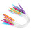 Multicolor Plastic Circular Tube Knitting Needles 8