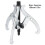 150mm Carbon Steel 3 Claw Puller Tool Spiral Rod Double Hole Design 2