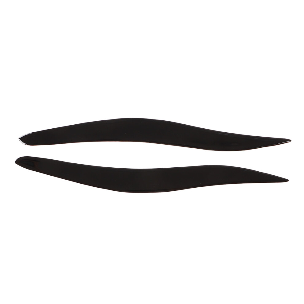 Pair Front Headlight Eyebrow Glossy Trim Black 9121376188237