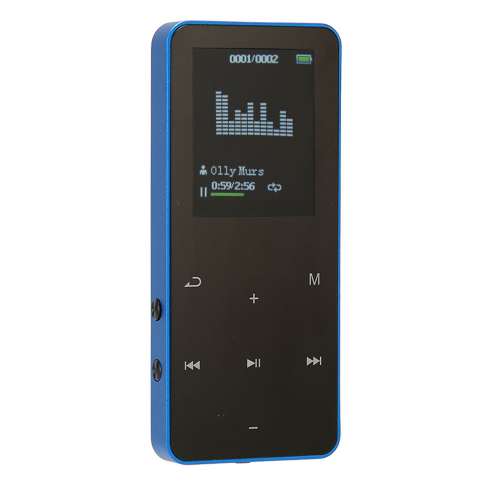 Mp3 Mp4 Player With 8G Tooth 4.2 Noise Reduction 1.8" Screen Blue 4631332276625