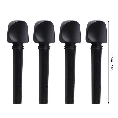 Viola String Pegs 4PCS - Easy Install Black Ebony Tuning Pegs 1