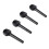 Viola String Pegs 4PCS - Easy Install Black Ebony Tuning Pegs 10
