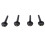 Viola String Pegs 4PCS - Easy Install Black Ebony Tuning Pegs 7
