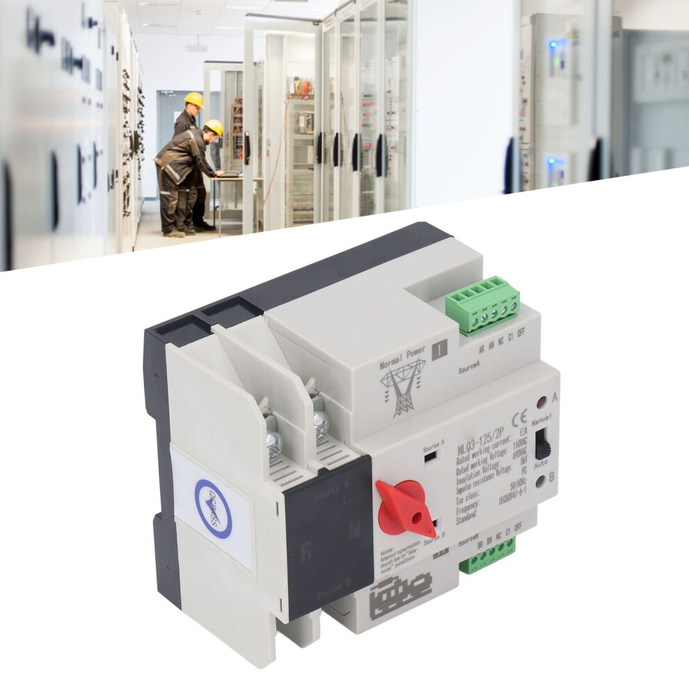 Auto Transfer Switch 2P 63A For Generator Dual Power Ac110v 50Hz Or 60Hz 8791332277308