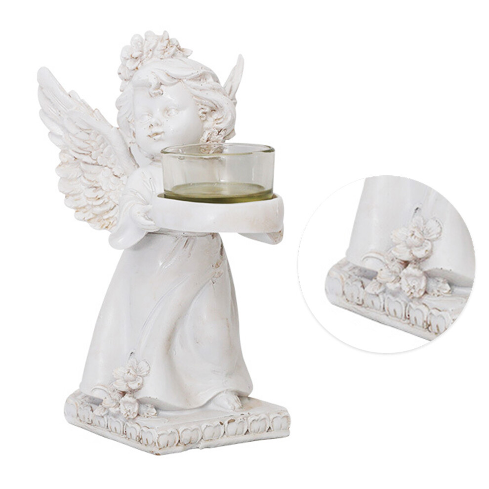 Vintage Synthetic Resin Candle Holder, 7.5x7.5cm Base, 18cm Height-image-OPC-PJBCNFR-NEW