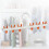 Plastic Sock Clips Drying Rack 6 Clips 360 Rotatable Laundry Hanger White Orange 6