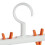 Plastic Sock Clips Drying Rack 6 Clips 360 Rotatable Laundry Hanger White Orange 7