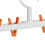 Plastic Sock Clips Drying Rack 6 Clips 360 Rotatable Laundry Hanger White Orange 8