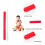 Baby Safe Hohler Silikon-Teether mit Bürste, Rot, 17,5 cm 4