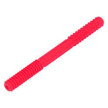 Baby Safe Hohler Silikon-Teether mit Bürste, Rot, 17,5 cm