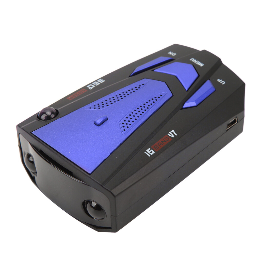 Multifunction 360 Speed Alarm Radar Detector With Auto Mute System Blue 8051332290869