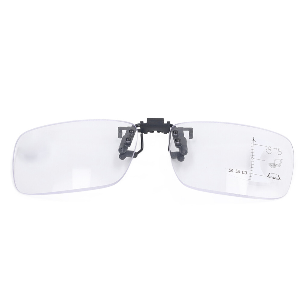 Blue Light Blocking Multifocus Clip On Reading Glasses For Elderly +2.50
