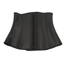 Women Underbust Latex Waist Trainer Tummy Control S Black 30cm