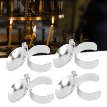 4er Pack automatischer Kerzenlöscher-Ring Silber