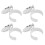 4er Pack automatischer Kerzenlöscher-Ring Silber 15
