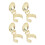 4er-Pack Kerzenlöscher-Ring, eine Größe, 17 g, Gold 1