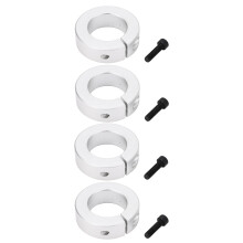 4 Stück geteilte Wellenklemme-Satz Bohrung 1 Zoll Aluminium 25 mm