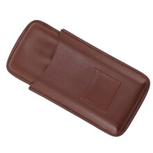 Leder-Zigarrenkassette, 3 Zigarren, 17,5 9,5 cm, braun