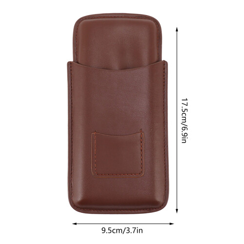 Leder-Zigarrenkassette, 3 Zigarren, 17,5  9,5 cm, braun 1