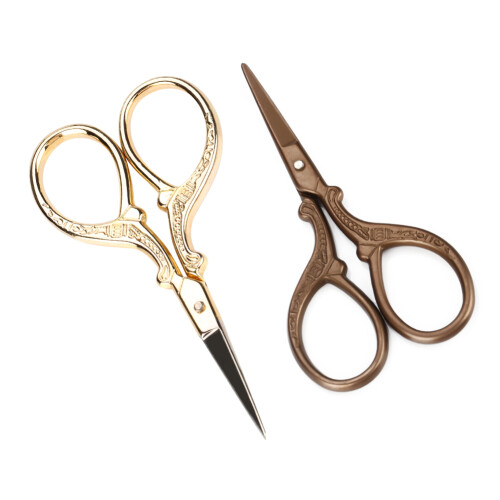 2Pcs Vintage Crane Shaped Stainless Steel Scissors 1