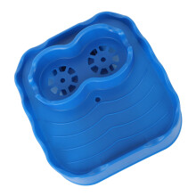 Blue Adjustable Hot Tub Side Table with Drain Holes Anti Slip for Pools & Spa