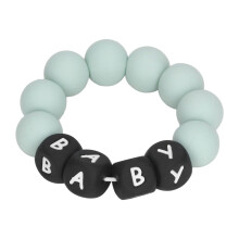 hellgrünes Baby-Silikon-Perlen-Beißarmband