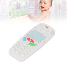 telefonförmiges Beißspielzeug 11,6 cm 5 cm 1 cm milchweiß