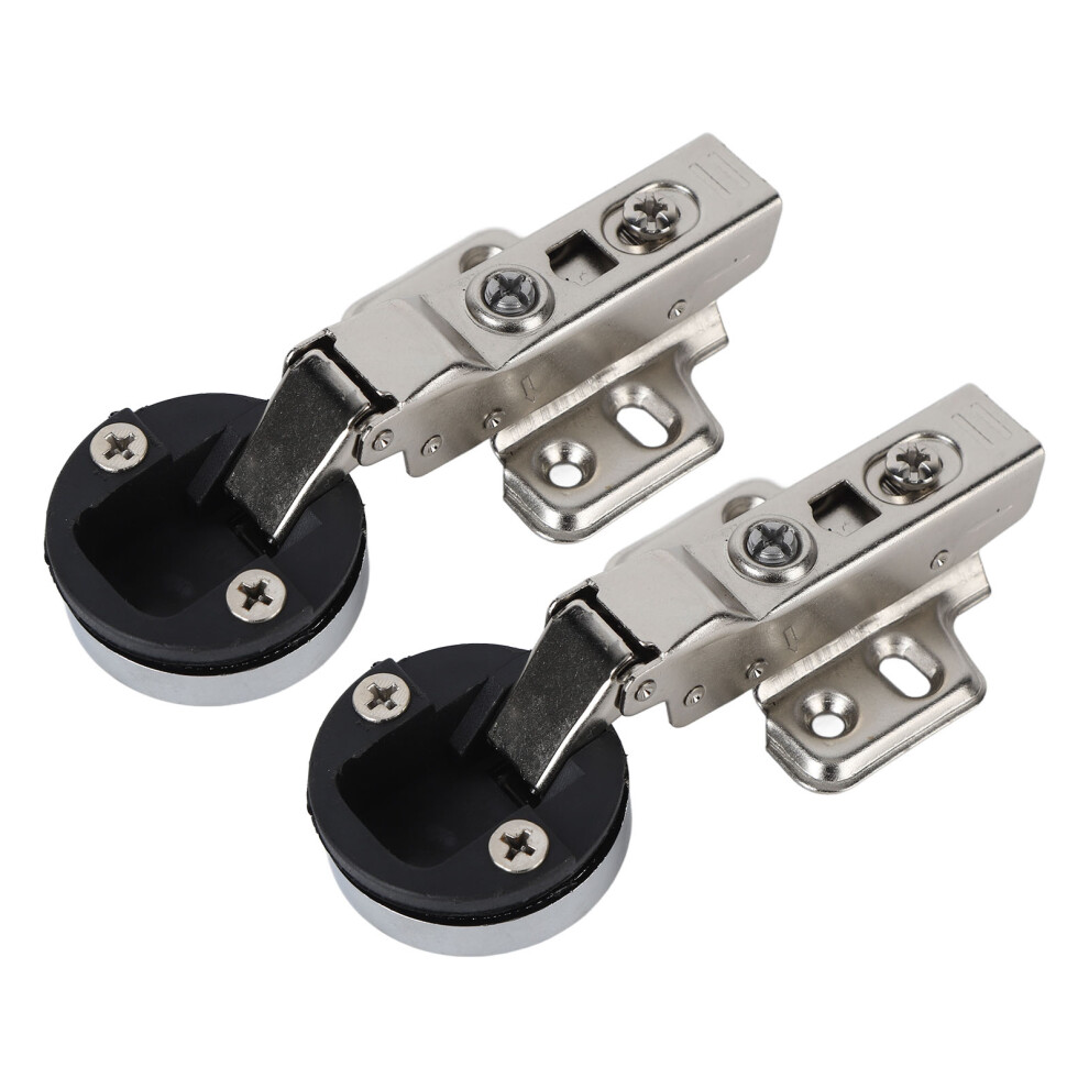 2Set Stainless Steel 201 Glass Door Damping Buffer Hinge Middle Bend 8401332310539
