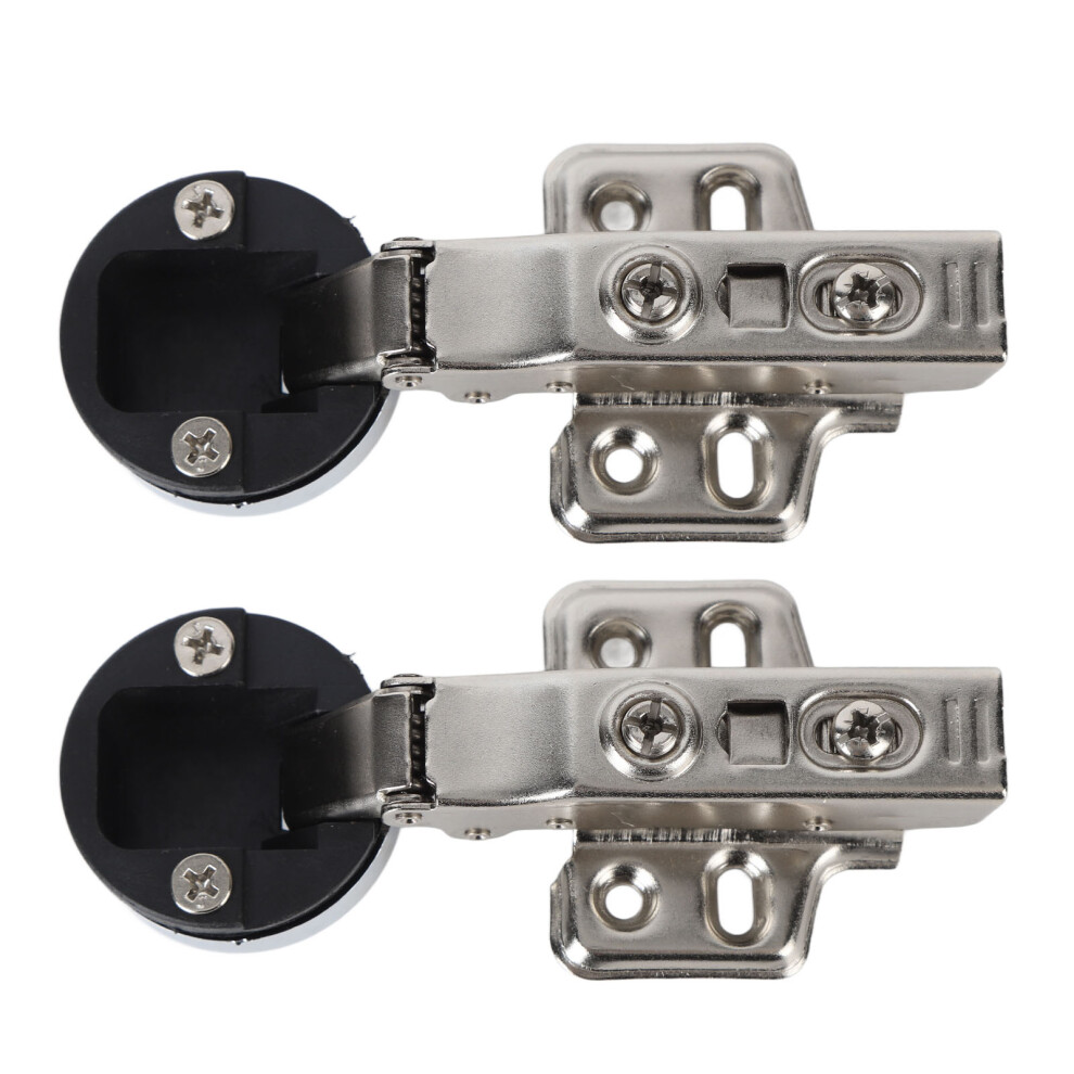 2Set Stainless Steel 201 Cabinet Glass Door Hinge 35 Cup 18Mm Full Overlay 9391332310716