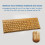 Sustainable Bamboo Wood Wireless Keyboard and Mouse Combo Gift Ready 4