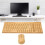 Sustainable Bamboo Wood Wireless Keyboard and Mouse Combo Gift Ready 14
