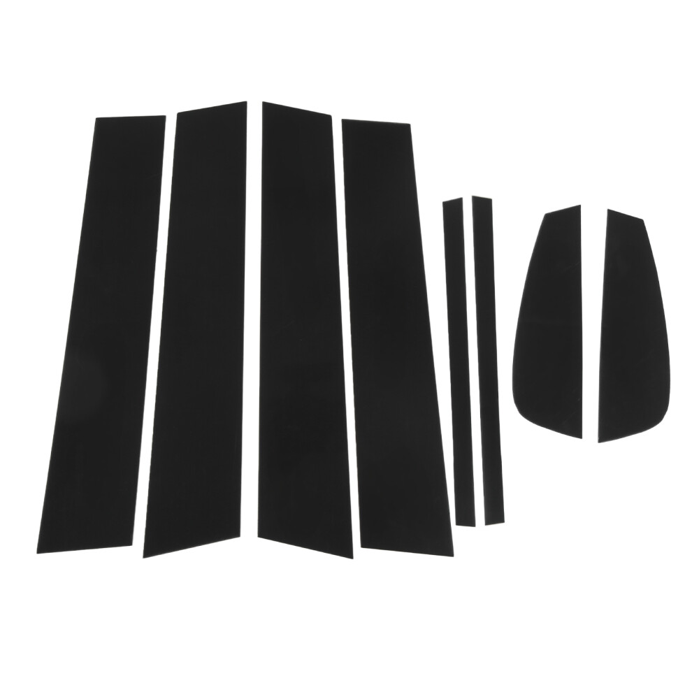 8 Pcs Pillar Posts Door Trim Glossy Exterior Black 9121376194825