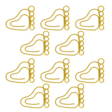 Fußform 100 Stück gelbe Clips, rutschfest, tragbar