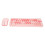 Wireless Retro Pink Keyboard Mouse Combo 68 Keycaps 3 DPI Adjust 10