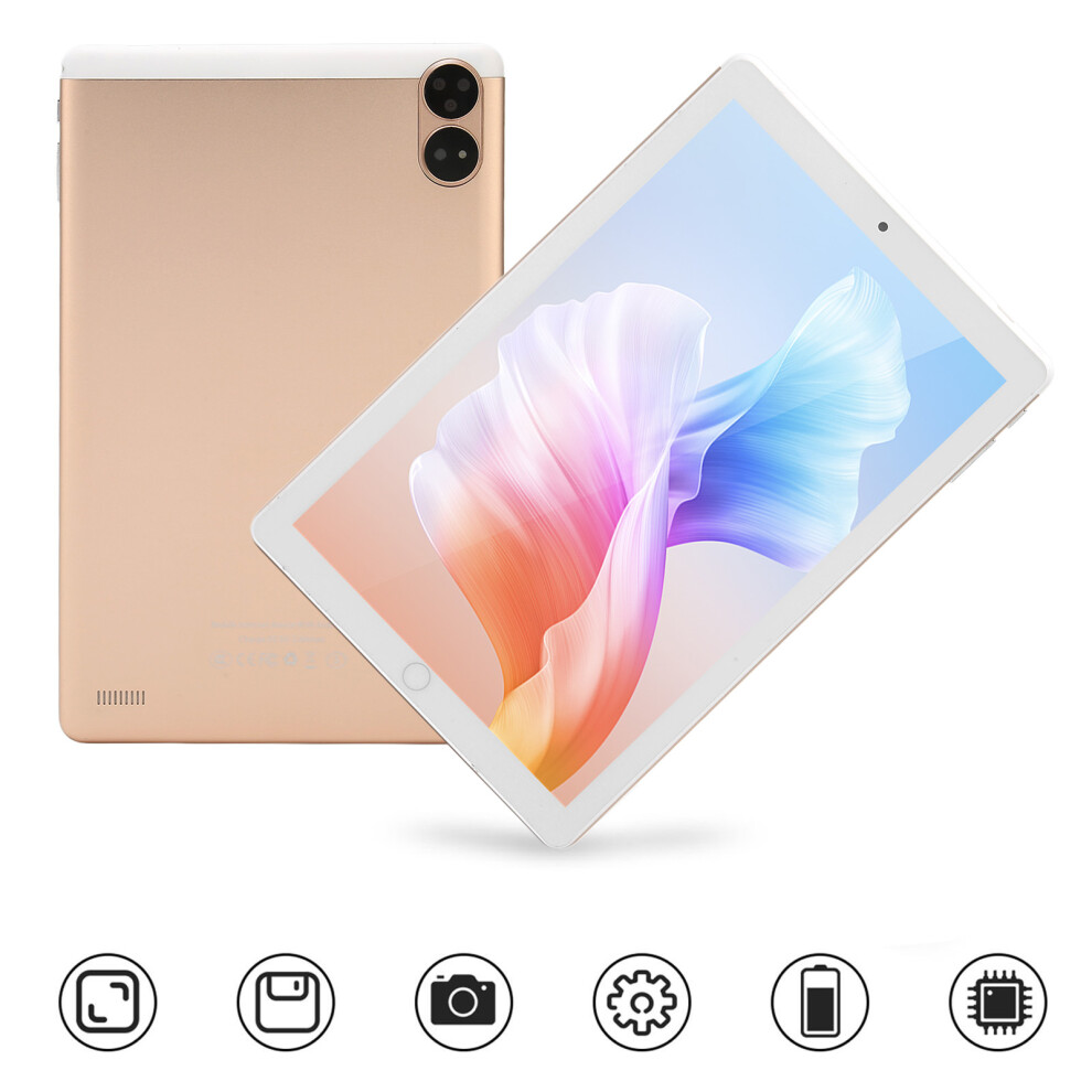 10.1 Inch Android Tablet 4G 64G Quad Core 1280X800 Display Black 9351332320146