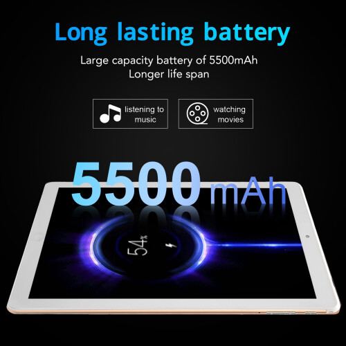 10.1 Inch Android Tablet 4G 64G Quad Core 1280x800 Display Black 2