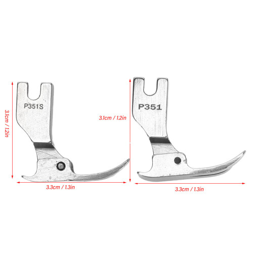 2 Stück Split-Reißverschluss-Nähfuß - Stahl, 3,1  3,3 cm 1