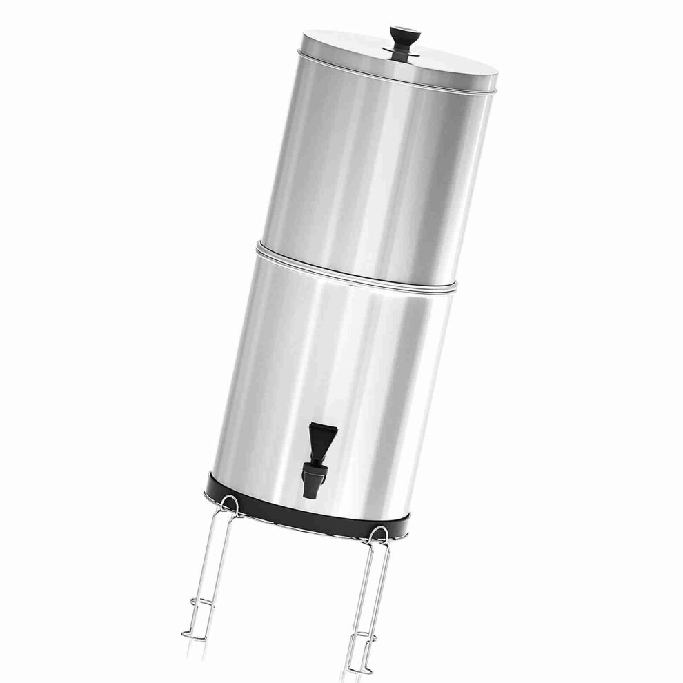 Filter System Water Bucket 2.38 Gal Food-Grade Stainless Steel Camping Outdoor-image-OPC-PJBCVT2-NEW