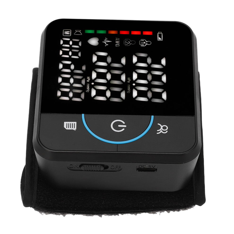 Digital Wrist Blood Pressure Monitor with 180 Readings, Rechargeable, 35cm Cuff