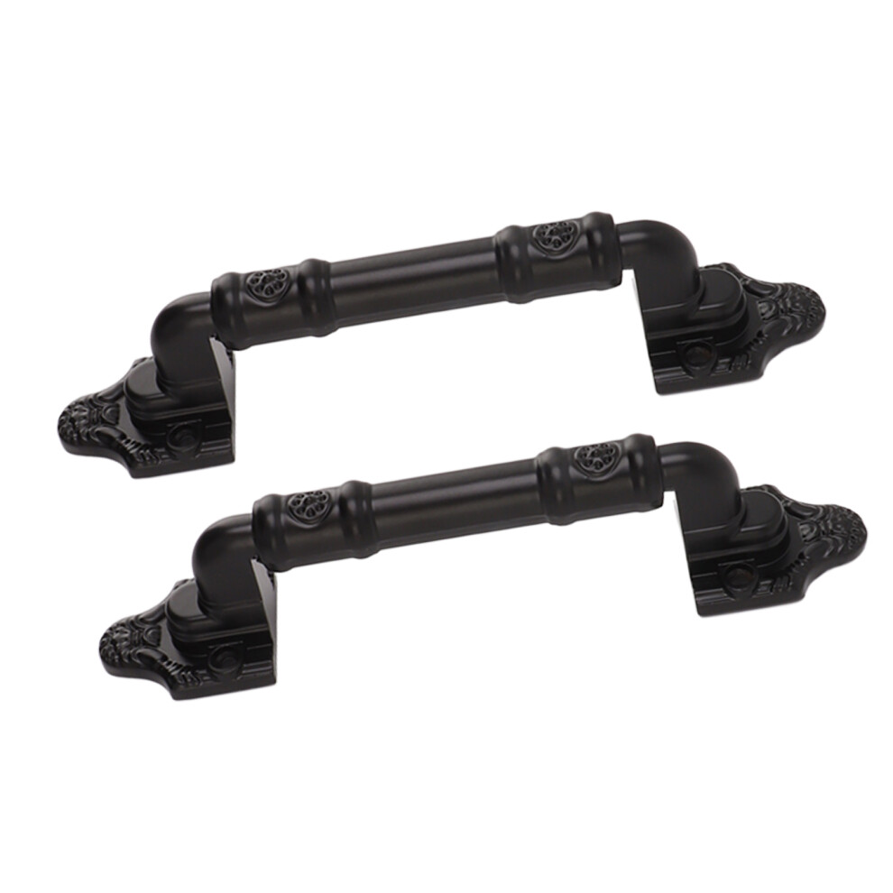 2Pcs Heavy Duty Black Iron Door Handles For Warehouse & Sliding Doors 9461332327295