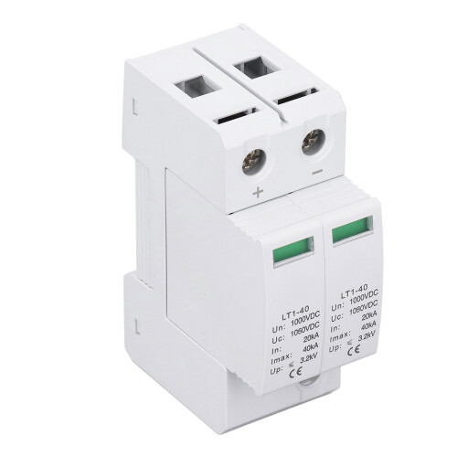 2P Flame Retardant Surge Protector 1000V DC for Buildings