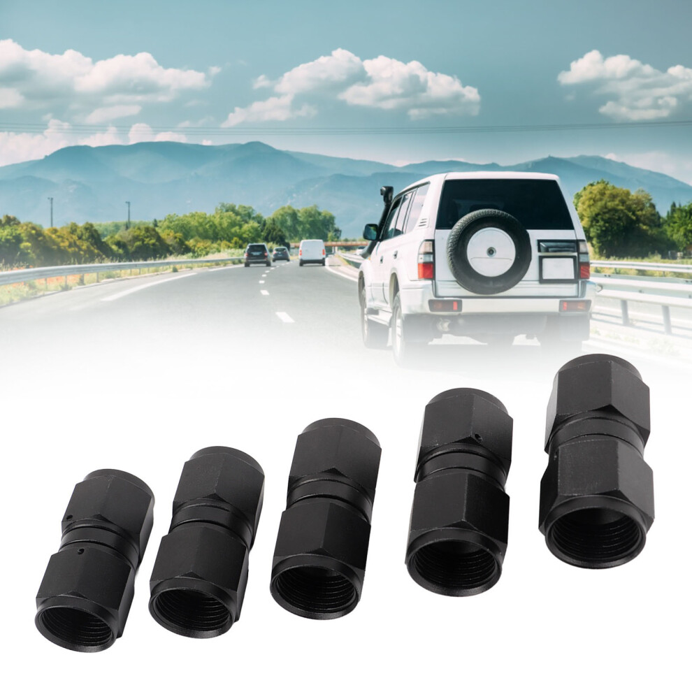 10An Fitting Adapter 5Pcs Female Straight Swivel Aluminum Hose End Black 4931332330205