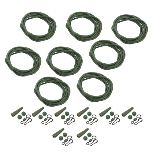 8PCS ABS+Copper Alloy Portable Silicone Hair Rigs 1