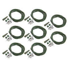 8PCS ABS+Copper Alloy Portable Silicone Hair Rigs