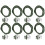 8PCS ABS+Copper Alloy Portable Silicone Hair Rigs 7