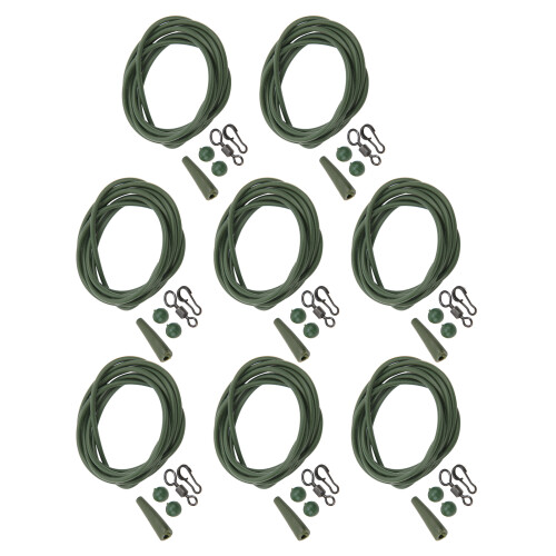 8PCS ABS+Copper Alloy Portable Silicone Hair Rigs 2