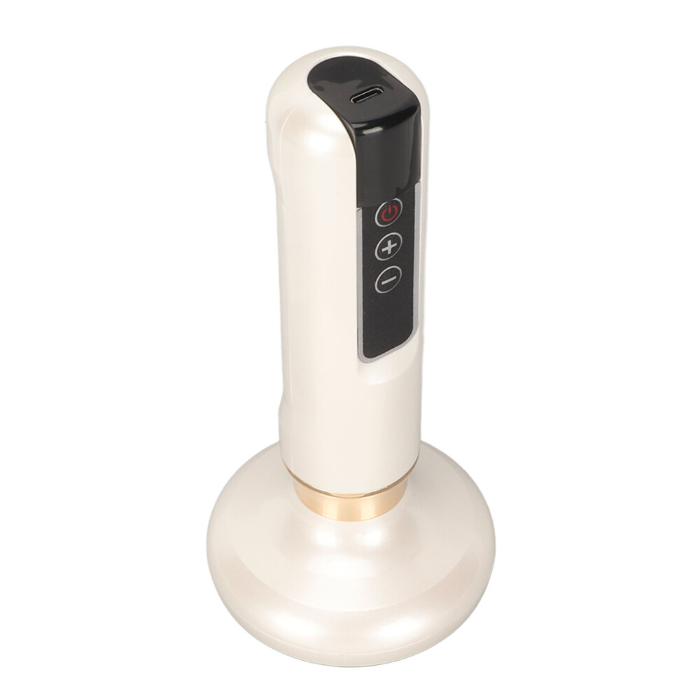 6 Gear Pearly White Electric Cupping Massager with Steel Ball Therapy